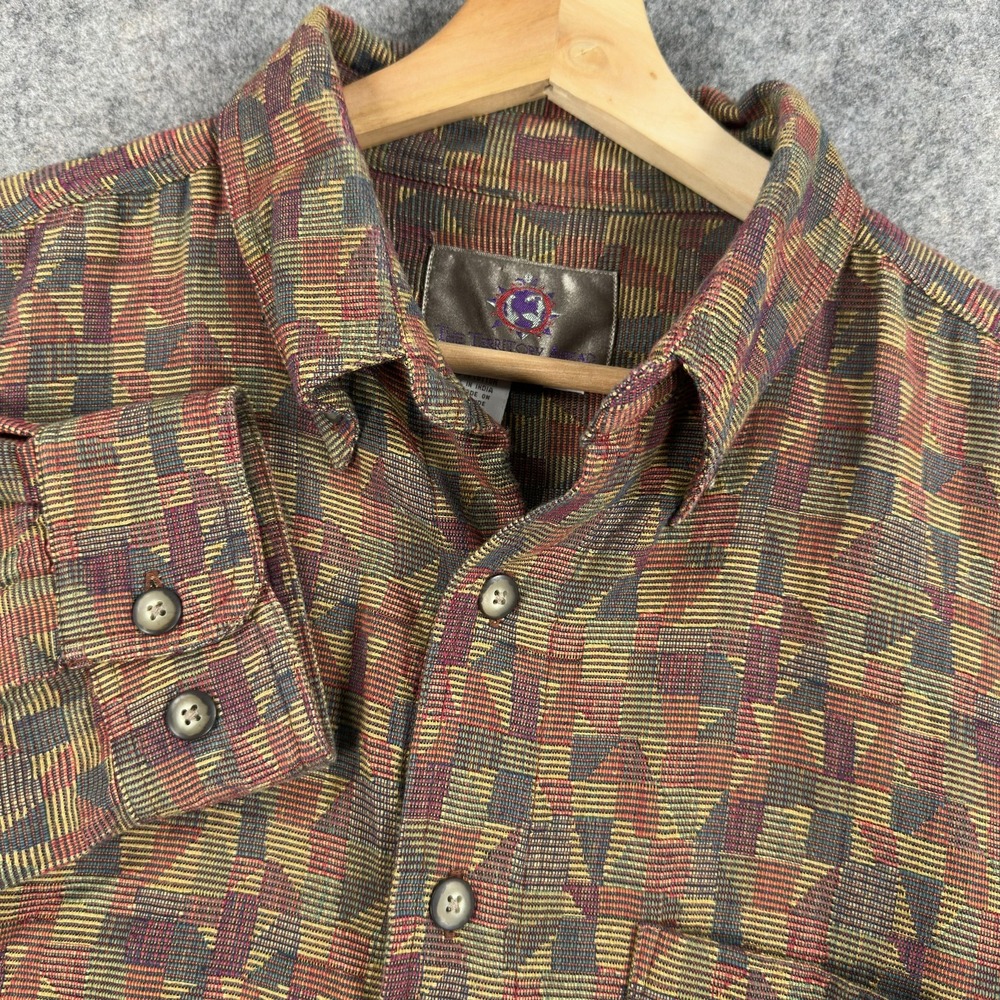 The Territory Ahead Shirt Mens Large Multicolor Button Long Sleeve Geometric